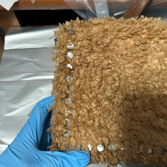 Steve Madden Bkate Brown Camel Faux Fur Crossbody Bag - "Beatrice" - Picture 6 of 16